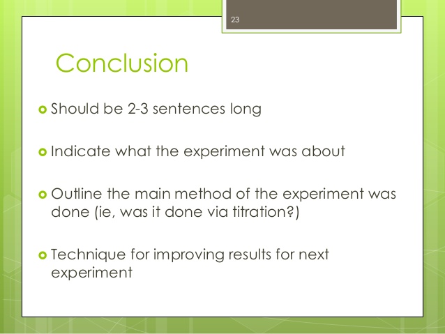 Abstract of lab report