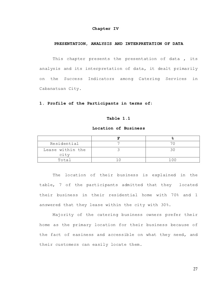 Analysis thesis