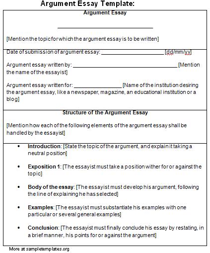 Argument essay