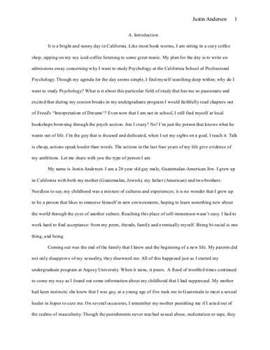 College entrance essay