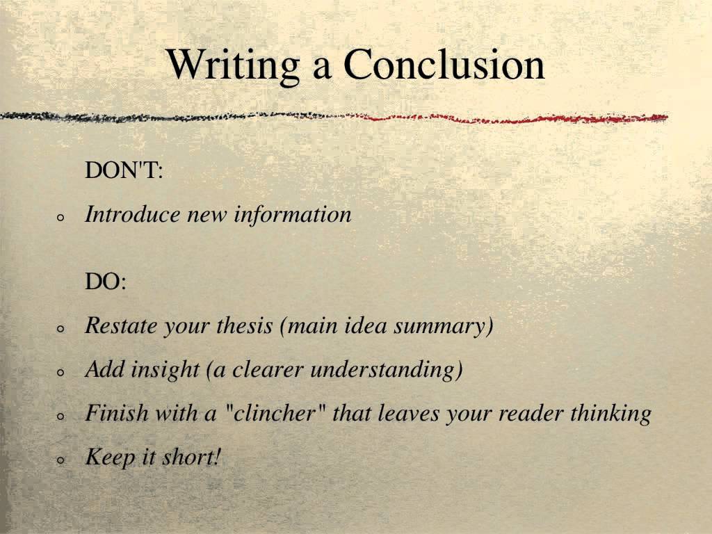 Conclusions for essays