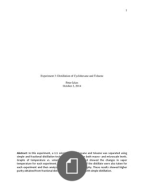 Distillation lab report