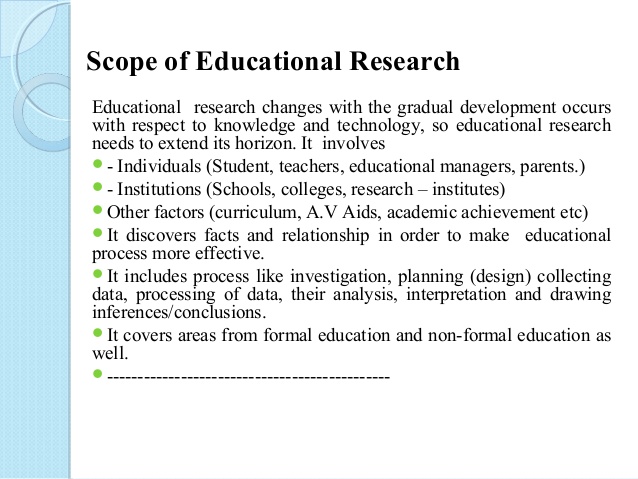 Educational research