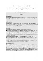 English reports writing