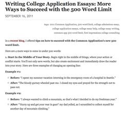 Essays for college admissions