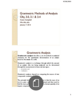 Gravimetric analysis lab report