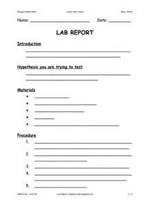 Lab report worksheet