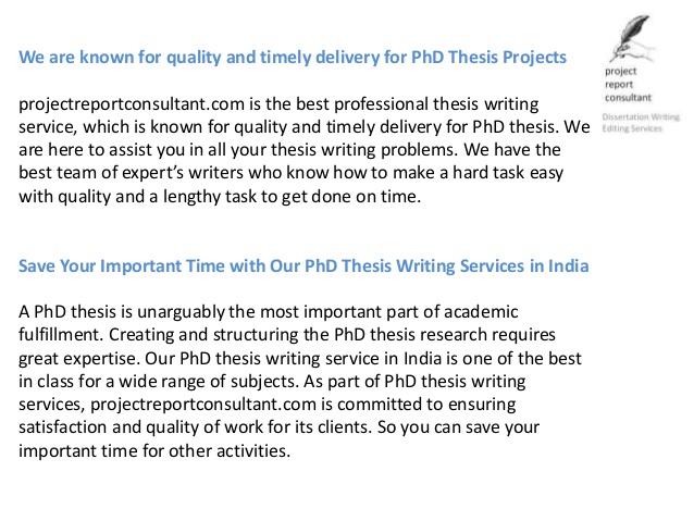 Phd thesis writing services