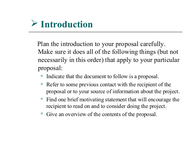 Proposal write