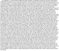 Teen pregnancy research paper