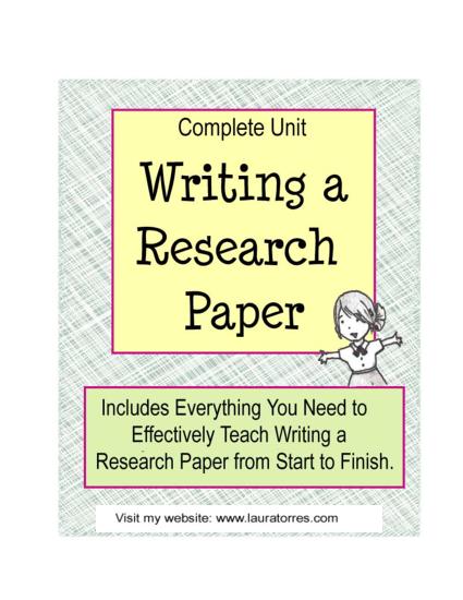 When writing a research paper