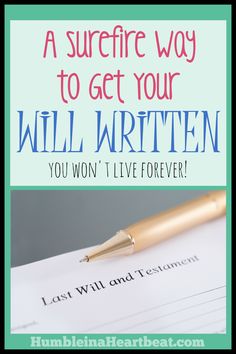 Writing your own will